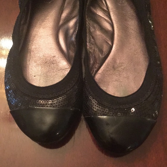 Coach Black Sequined Ballet Flats 5.5M - Picture 6 of 11
